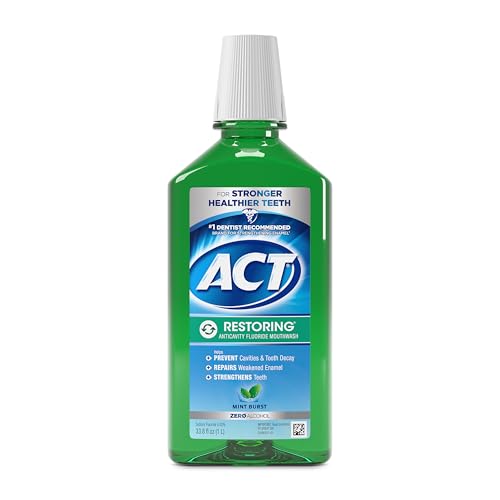 ACT Restoring Zero Alcohol Fluoride Mouthwash (Mint Burst)