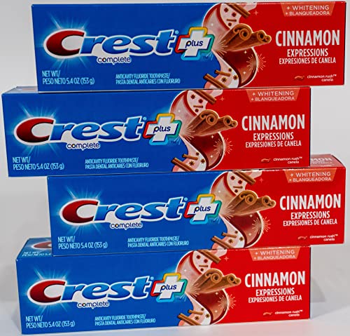Crest Complete + Whitening Cinnamon Rush Expressions (5.4 oz, 4-Pack)