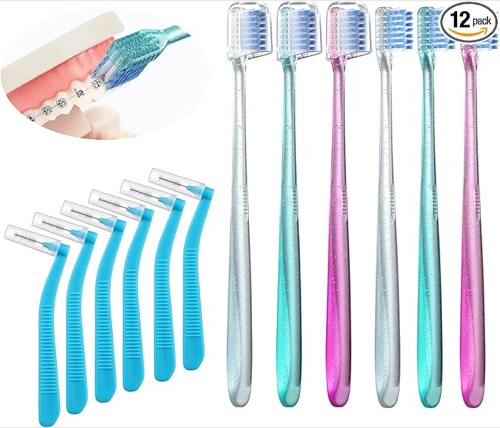Fregum V-Shaped Orthodontic Toothbrush (6-Pack)