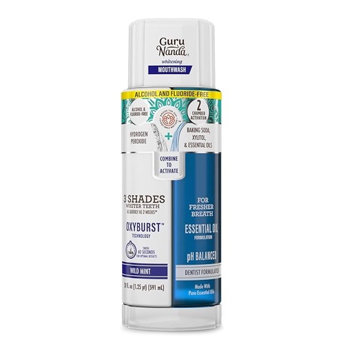 GuruNanda Dual Barrel Oxyburst Whitening Mouthwash