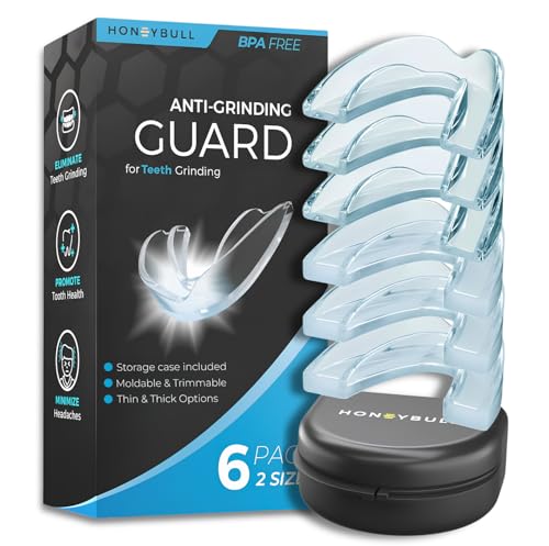 HONEYBULL Anti Grinding Night Guards (6-Pack, Thin & Thick)