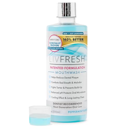 LIVFRESH Mouthwash, Peppermint Burst