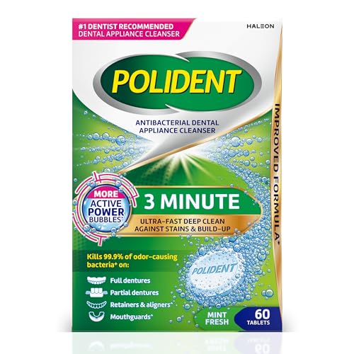 Polident 3 Minute Antibacterial Cleanser Tablets (60 ct)