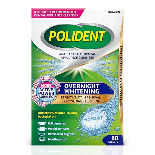 Polident Overnight Whitening Cleanser Tablets (120 ct)