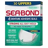 Sea-Bond Secure Denture Adhesive Seals, Fresh Mint Uppers (30 ct)