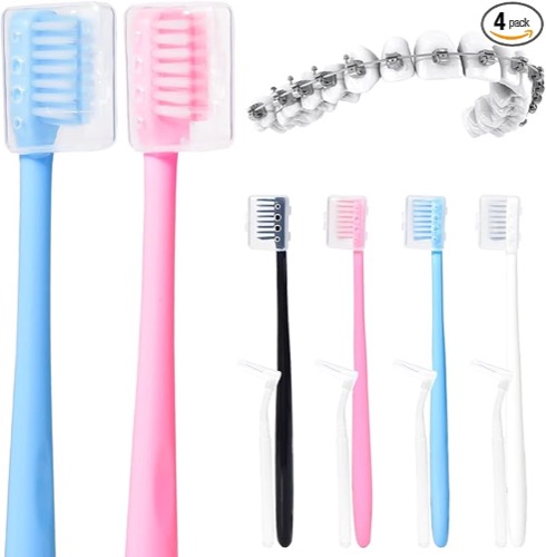 Y-Kelin V-Shaped Orthodontic Toothbrush (4-Pack)